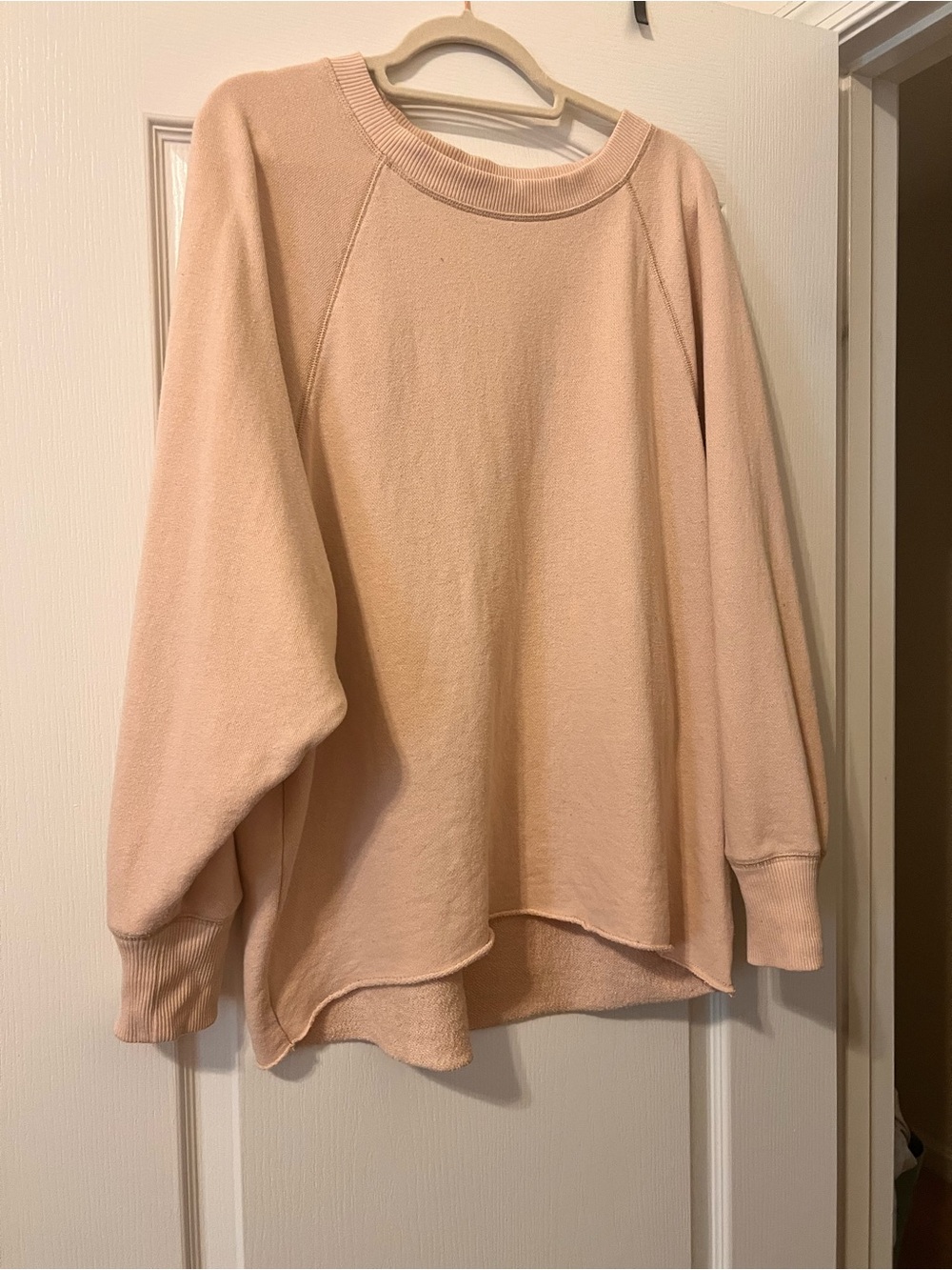 Aerie Oversized Scoop-Neck Sweater in Blush Pink